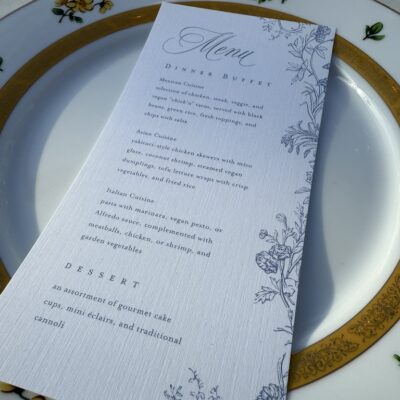 Wedding menu card